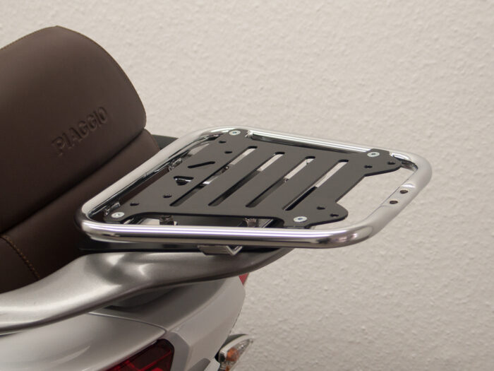 Topcase Carrier 'flex', black with chromium plated rim