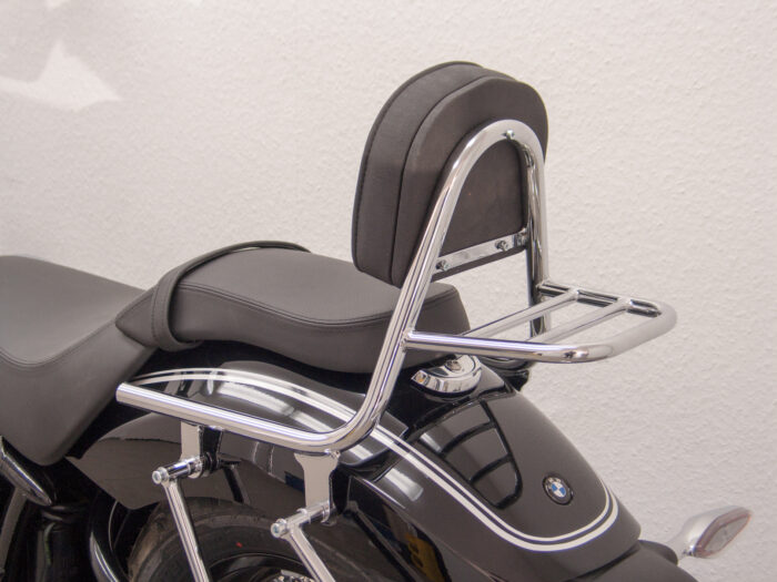 Sissy Bar made from tube with pad and carrier