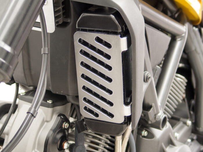 Protection for oil cooler, stainless steel