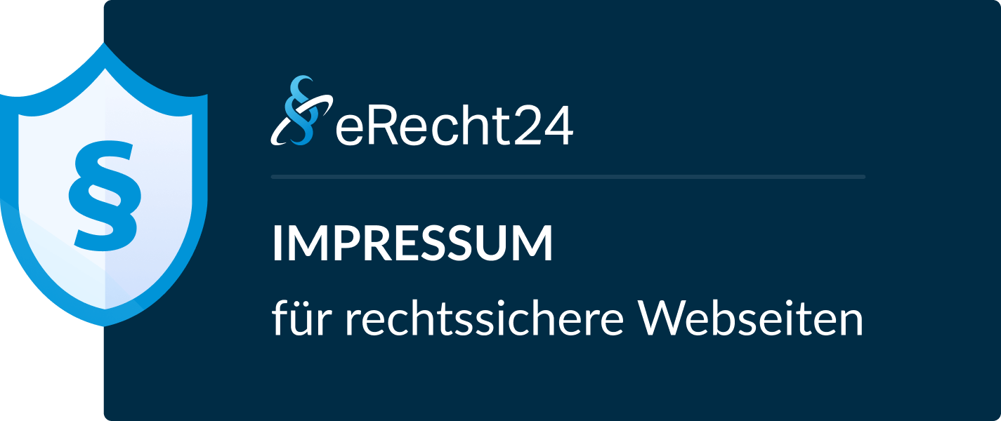eRecht24 Siegel - Impressum für rechtssichere Webseiten